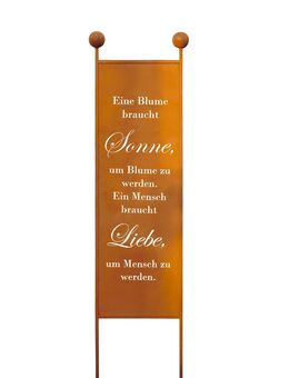 Großer Gartenstecker "Sonnenliebe" Spruchschild Spruchtafel - Kraftisried