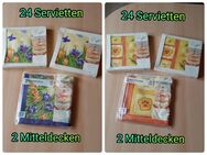 Mitteldecken mit passenden Servietten, neu, 3er Sets - Immenhausen