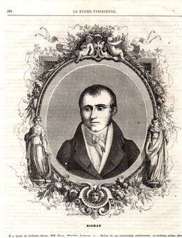 Portrait , Marie Francois Xavier Bichat , 1771 - 1802 , Anatom , Physiologe und Chirurg , Blatt 24cm x 21cm , Grafik , M7 - Görlitz