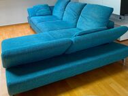 W. Schillig Couch u. Anstellhocker Jazz Plus Farbe Petrol - Waiblingen