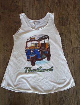 Vintage Shirt Trägershirt Trägerhemd von Catzilla Thailand Tuk Tuk S 36 38 Kultshirt absolut neuwertig! - Berlin