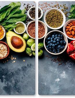 KESPER® Schneide- und Abdeckplatte Multi-Glasschneideplatte, 2er, HealthyK., ESG-Glas, (Set, 2 tlg), zum Schneiden und Abdecken