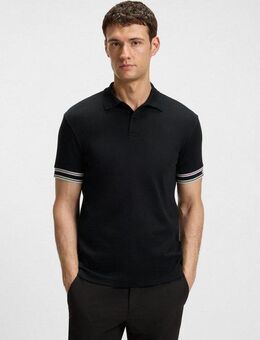 BOSS GREEN Poloshirt Polo Zone mit Piqué-Streifen und einem Logo am Ärmel