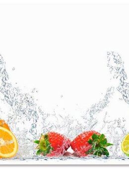 Artland Küchenrückwand Fruchtig erfrischend gesund Fruchtmix, (1-tlg), Alu Spritzschutz mit Klebeband, einfache Montage