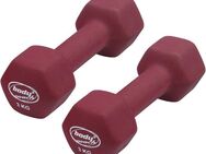 body coach Kurzhantel Neopren-Hantel für Fitness & Gymnastik, (Set, mit 2 Hanteln 3 kg), rutschfest, eckige Form, vielseitig nutzbar