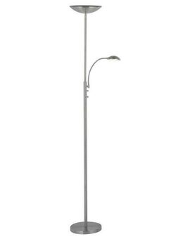 Brilliant Deckenfluter Rosanna, LED fest integriert, Warmweiß, LED Deckenfluter Lesearm eisen