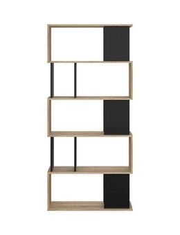 INOSIGN Bücherregal Maze, Regal, Standregal, Stauraumregal, Multifunktional, Breite/Tiefe/Höhe: 80/29,5/175 cm, zweifarbig, mit vielen Fächern