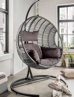 Destiny Hängesessel COCO DE LUXE II, Stahl, Aluminium, Polyrattan, mit Gestell, inkl. Auflagen