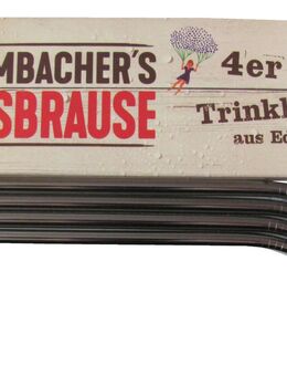 Brauerei Krombacher - Fassbrause - 4 Trinkhalme aus Edelstahl - Doberschütz