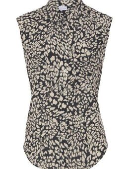 LASCANA Blusentop mit Knopfleiste und Animalprint, Damenbluse mit Hemdblusenkragen