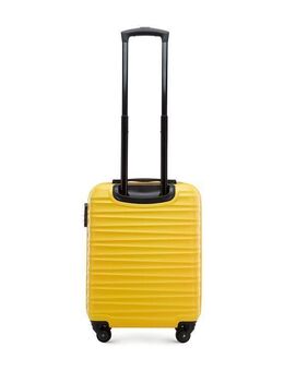 Premium Koffer Reisekoffer Kabinenkoffer mit Rippen ABS Kunststoff 34l gelb - Wuppertal