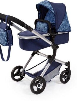 Bayer Kombi-Puppenwagen Vario, Blau, inkl. Wickeltasche