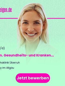 Exam. Gesundheits- und Krankenpfleger / Med. Fachangestellter (m/w/d) - Isny (Allgäu)