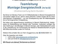 Teamleitung Montage Energietechnik (m/w/d) - Kempten (Allgäu)