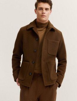 bugatti Hemdjacke Regular Fit mit Umlegekragen & Knopfleiste