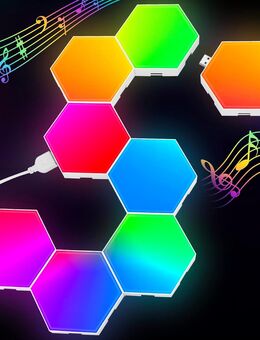 Hexagon RGB LED Panel LED Sechseck Gaming Wandleuchte Smart LED - Berlin Neukölln