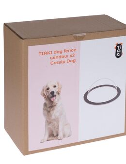 TIAKI Zaunfenster "Gossip Dog" für Hunde - 2er Set