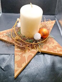 DIY Weihnachtsstern Kerze Weihnachten Hokzstern Christmas Stern 25cm breit 13cm - Essen