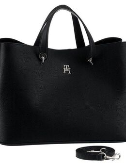 Tommy Hilfiger Henkeltasche TH EMBLEM SATCHEL, mit TH-Emblem vorne