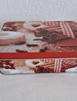 Blechose mit Keksmotiv Blech Dose ca. 14cm lang 10cm breit ca. 4,5cm hoch - Essen