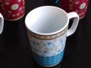 16 IKEA-Kaffeebecher 300 ml aus Porzellan, bunt gemustert - Hamburg