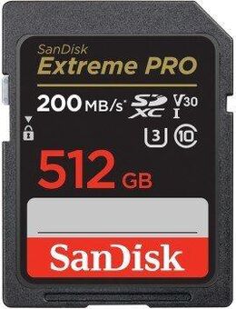 Sandisk SDXC Extreme PRO, 2 Jahre RescuePRO Deluxe Speicherkarte (512 GB, UHS Class 3, 200 MB/s Lesegeschwindigkeit)