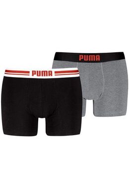 PUMA Boxershorts PUMA MEN EVERYDAY PLACED LOGO BOXERS 2P (2er Pack) mit elastischem Logobund