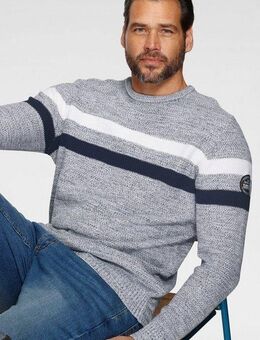 Man's World Rundhalspullover Bis Größe 5 XL in melierte Optik