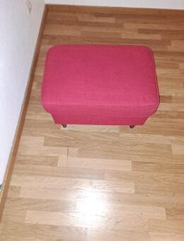 Hocker von Ikea, roter Stoffbezug - Landau (Pfalz)