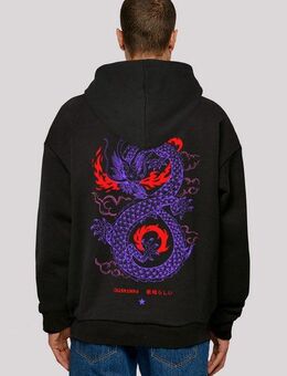 F4NT4STIC Kapuzenpullover Drache Feuer Japan Print