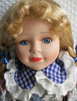 Puppe-Porzellan/Stoff,Alt,ca. 41 cm - Linnich