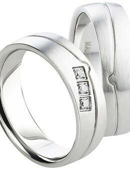 Edelstahlringe poliert für Paare AB1554-AB1555 - Aholming