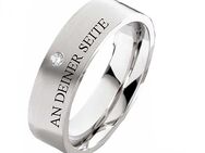 Damenring Edelstahl DE173 mit Stein und Außengravur - Aholming