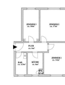 3-Raum Wohnung in Dömitz von privat - Dömitz