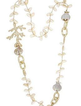 COLLEZIONE ALESSANDRO Lange Kette Ocean Glam, mit Muscheln, Korallen und Goldelementen
