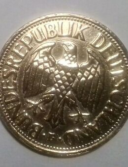 Eine Deutsche Mark 1956, vergoldet - Jena