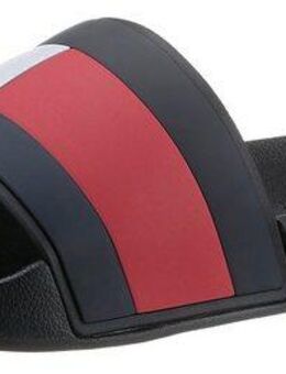 Tommy Hilfiger RUBBER TH FLAG POOL SLIDE Badepantolette, Sommerschuh, Poolslides, Schlappen, für Bad und Strand