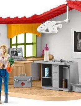 Schleich® Spielwelt FARM WORLD, Tierarzt-Praxis mit Haustieren (42502), Made in Europe
