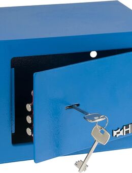 HMF Safe Tresor klein mit Schlüssel Möbeltresor blau #1991 - Birkenfeld (Baden-Württemberg)