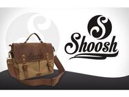 Aktenmappe/ Laptoptasche / Messenger - Shoosh® 100%Canvas Leder A4-Hand Laptoptasche, khaki, Soft Material Shoosh - Dübendorf