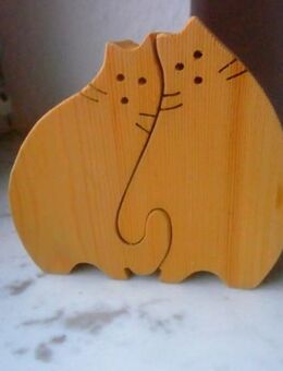 Katzenpaar Design Sabu Oguro Holzpuzzle Katzen Deko-Figuren 15,- - Flensburg