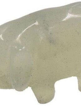 Firetti Tierfigur Schmuck Geschenk Dekofigur Farbstein Edelstein Schwein Jade (1 St), Jade