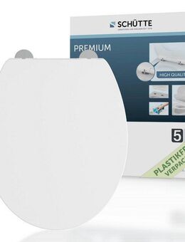 Schütte WC-Sitz WHITE, aus Kunststoff, mit Absenkautomatik und Schnellverschluss