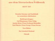 RUDOLF STEINER - VERÖFFENTLICHUNGEN AUS DEM LITERARISCHEN FRÜHWERK Heft XXV - Zeuthen