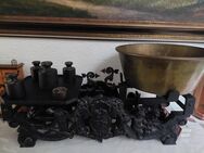 Antike gusseiserne Waage 15 kg mit Original Gewichten und Messingschale - Aßling