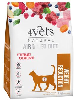 4Vets Natural Feline Weight Reduction - Sparpaket: 2 x 1 kg