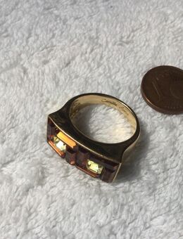 Camilla Lucia Damen Ring Vergoldet mit Steinen 1,7cm Innendurchmesser - Fulda