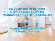 Miete: helle 89m² 3-Raum-Wohnung in ruhiger Lage mit Stellplatz & Gartenanteil - Apolda