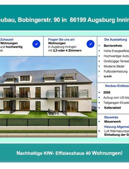 3 ZKB Gartenwohnung Nr.: 2 in 86199 Augsburg Ortsteil Inningen - Augsburg