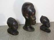 3 Dekofiguren Afrika Holzfiguren Holz Figuren dunkel Schnitzkunst Deko zus. 12,- - Flensburg